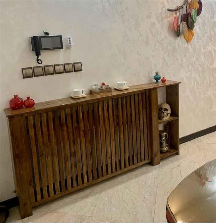 کاور شوفاژ چوبی روستیک دکور مدل باکس دار